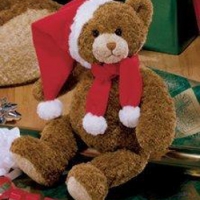 36" Brown Teddy Bear with X-mas hat and Tie.