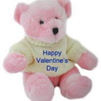 30" Pink Happy Valentine's Day Teddy Bear with T-shirt