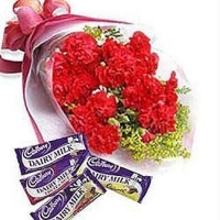 Bouquet carnation With Cadbury
